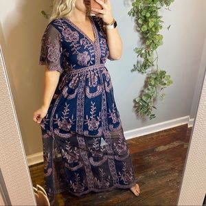 Altar’d State Embroidered Maxi Dress S